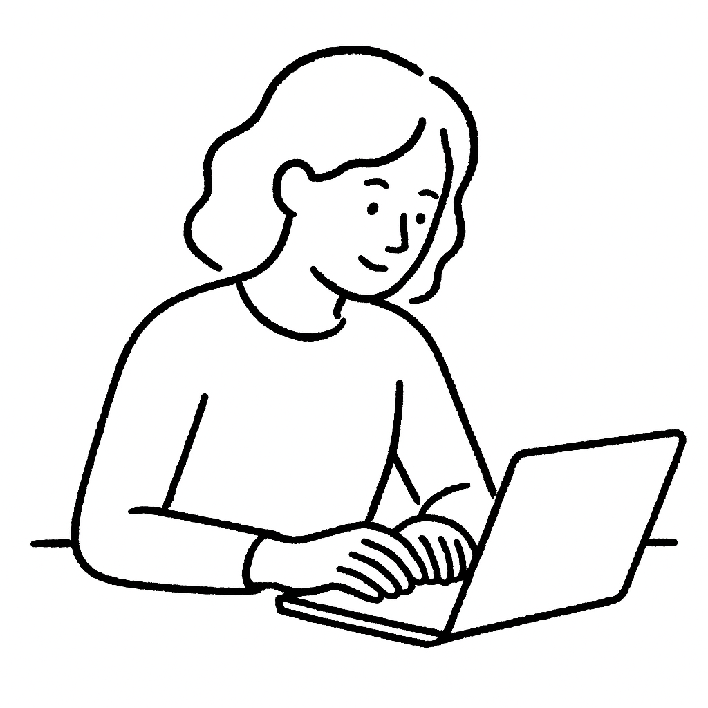 Person typing on a laptop